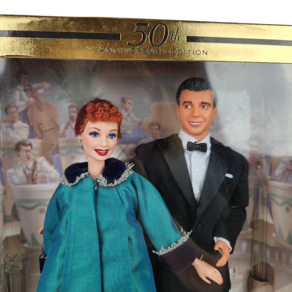 Barbie I Love Lucy 50th Anniversary Edition Lucy Is Enciente Ricky Ricardo Dolls - Picture 2 of 4